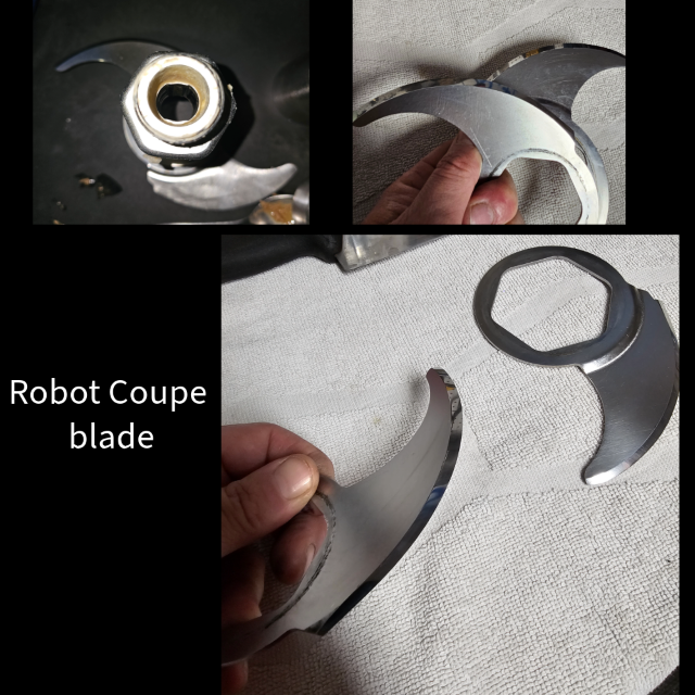 Robot Coupe food processor blade sharpened and polished
